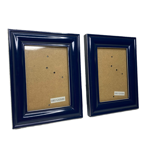 unknown Accents Standing Picture Frames 5x7 Navy Blue Set Of 2